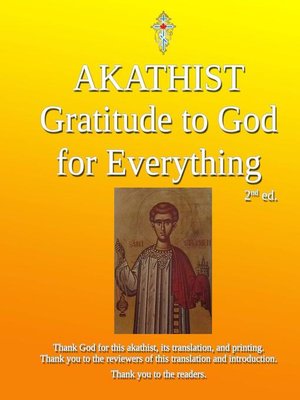 cover image of Akathist of Gratitude to God for Everything